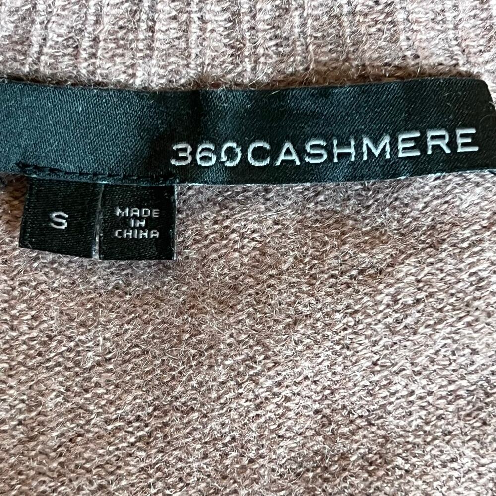 360 cashmere V-Neck Sweater Dusty Rose lightweight preppy timeless luxury - Picture 4 of 6